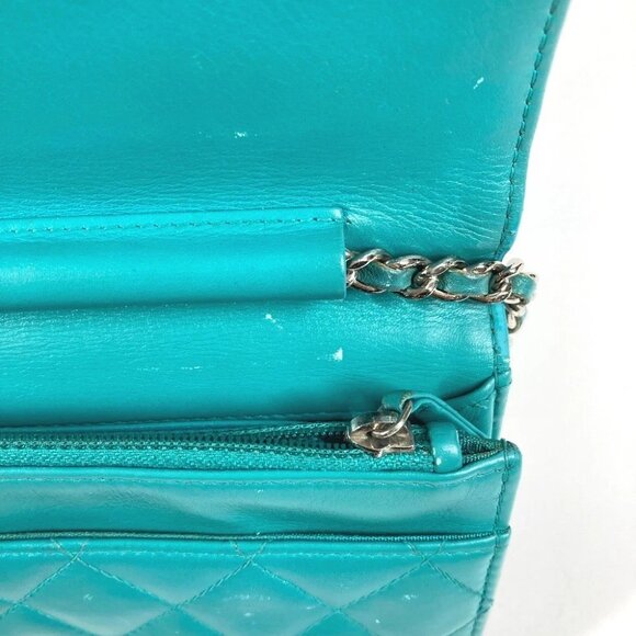 CHANEL Crossbody CC Mark Quilted Matelasse Chain Long Wallet Shoulder Bag - Picture 11 of 16